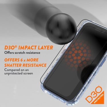 EFM ScreenSafe Glass with D3O Screen Armour for iPhone 15 Pro - 6.1